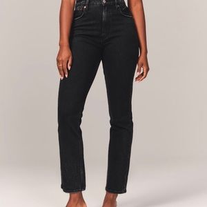 Abercrombie curve love ultra high rise ankle straight